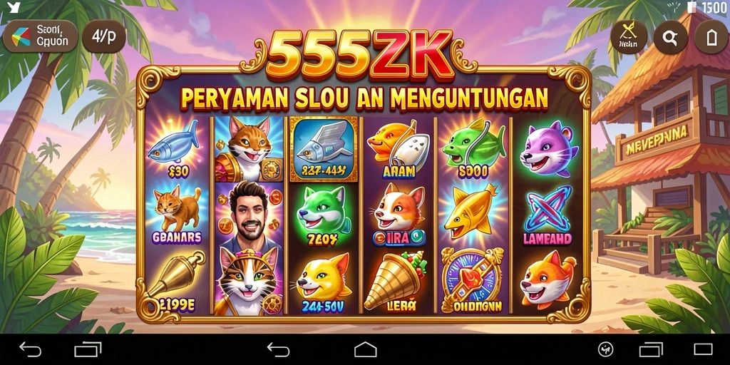 Tampilan gameplay Slot yang mengasyikkan di 555ZK.