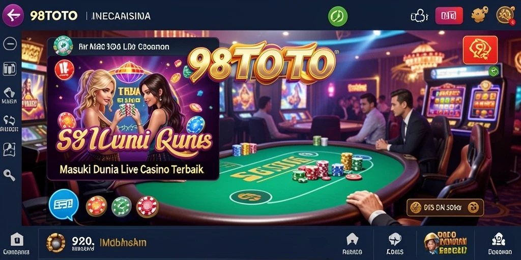 Gameplay Live Casino yang menarik di 98TOTO dengan dealer langsung.