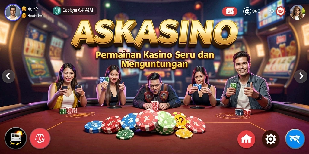 Screenshot utama ASKASINO menampilkan gameplay Kasino yang menarik dan interaktif.