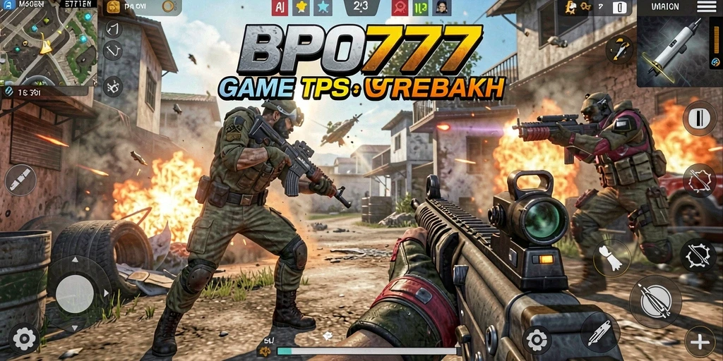 Screenshot gameplay BPO777 menampilkan aksi tembak-menembak yang mendebarkan.