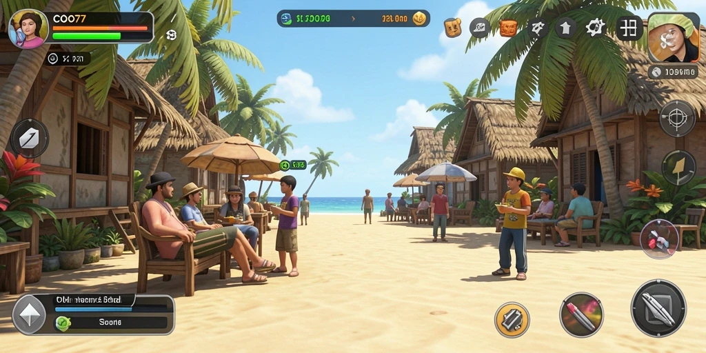 Tampilan gameplay COO77 yang mengasyikkan dan penuh warna.