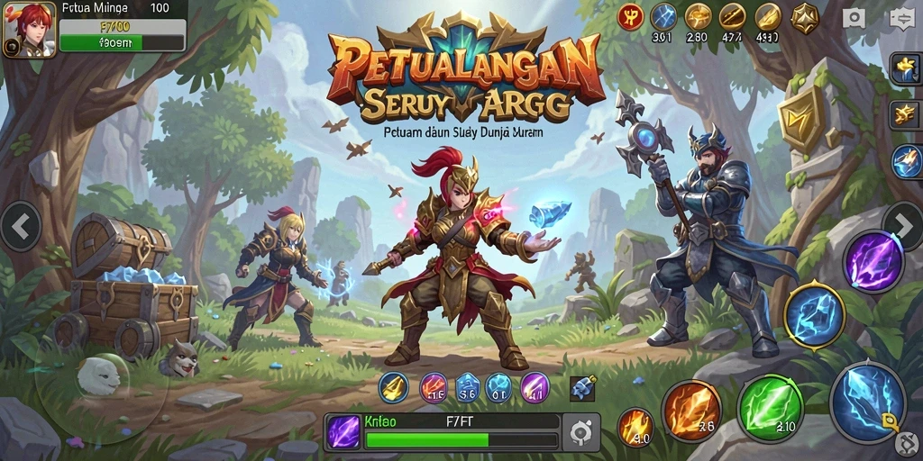 Tangkapan layar F7F7 menunjukkan aksi pertarungan seru di lingkungan yang detail.