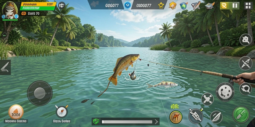 Tangkapan ikan besar dalam gameplay GOGO77 yang seru.