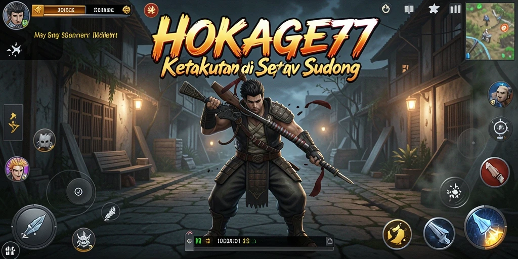 Screenshot gameplay yang menegangkan dari HOKAGE77, menunjukkan atmosfer Horror yang mendalam.