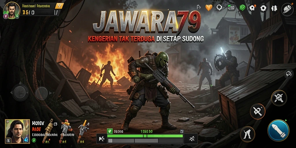 Screenshot menampilkan suasana mencekam dalam gameplay JAWARA79.