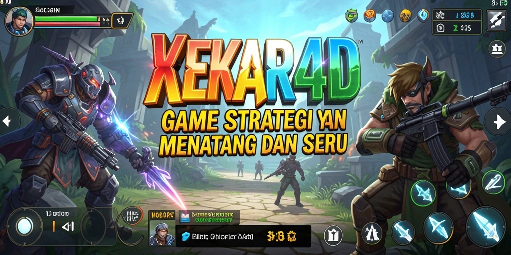 Tangkapan layar utama menunjukkan pertempuran epik dalam KEKAR4D.