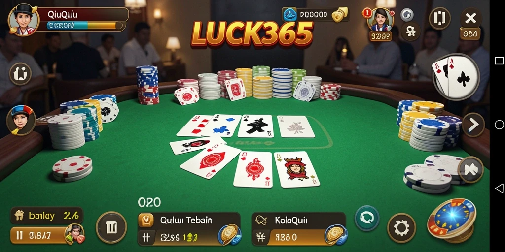 Tampilan gameplay menarik dari LUCK365 saat bermain QiuQiu.