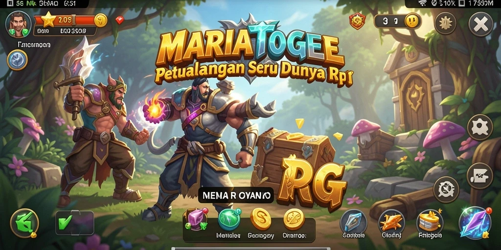 Tampilan gameplay MARIATOGEL yang seru dan menantang di dunia RPG.