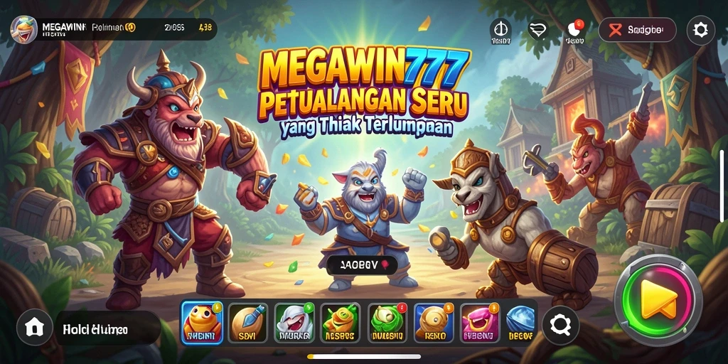 Screenshot gameplay MEGAWIN777 yang menunjukkan adegan aksi seru.