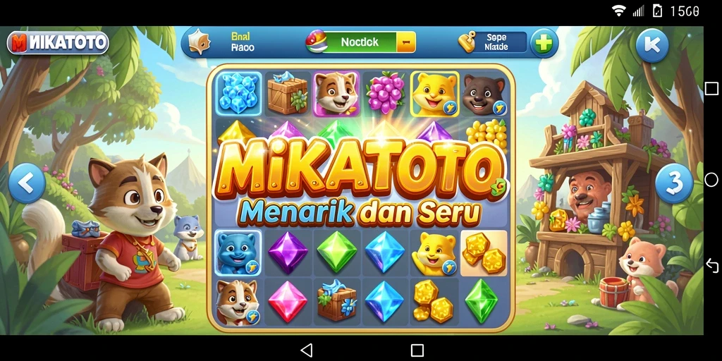 Tampilan permainan MIKATOTO yang penuh warna dan seru.