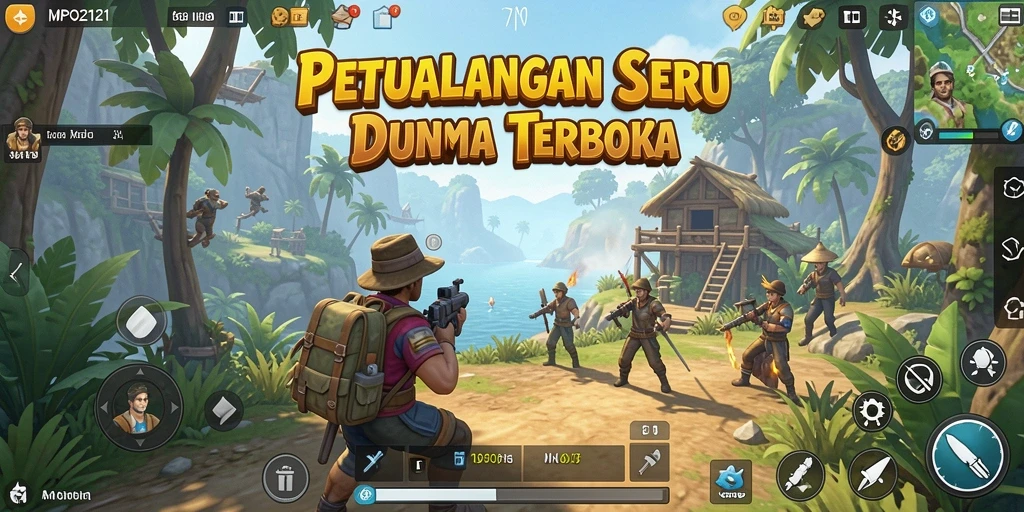 Tangkapan layar MPO2121 menampilkan aksi mendebarkan di dunia terbuka.