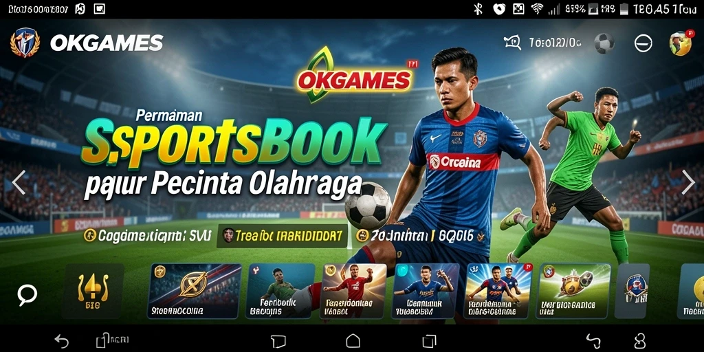 Tampilan antarmuka pengguna OKGAMES yang menarik dan intuitif.