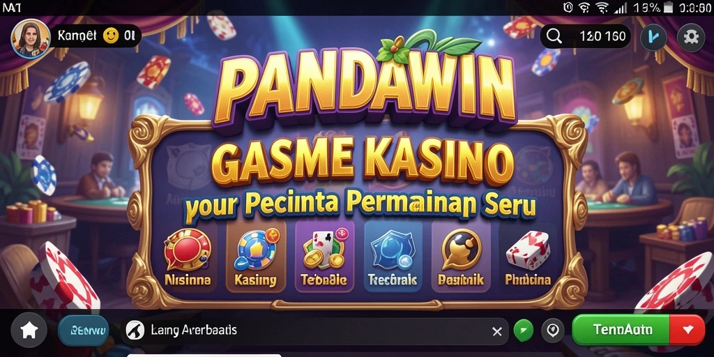 Tampilan menarik dari gameplay kasino di PANDAWIN.
