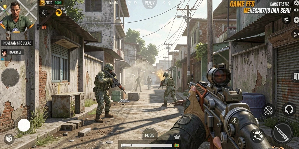 Tampilan seru dari gameplay PT707 yang mendebarkan.