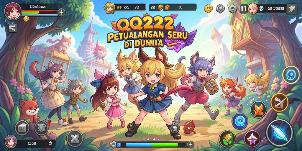 Gameplay seru dan karakter anime terkenal dalam QQ222.
