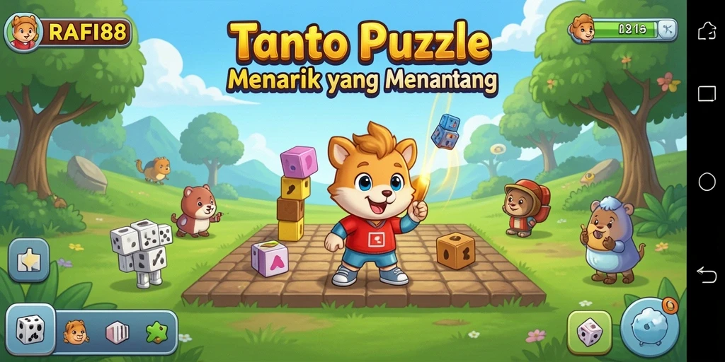 Screenshot utama dari gameplay menantang dalam RAFI88.