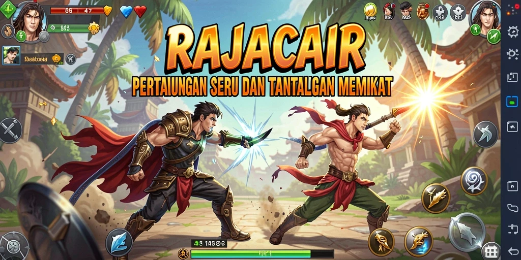 Screenshot gameplay RAJACAIR yang menunjukkan aksi pertarungan yang intens.