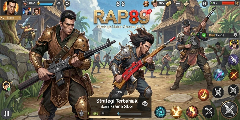Tampilan menarik dari gameplay RPG dan strategi di RAP89.