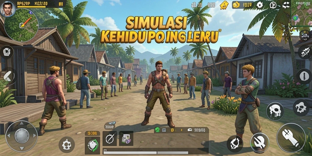 Screenshot utama menampilkan karakter dalam gameplay RP62RP yang menonjol.