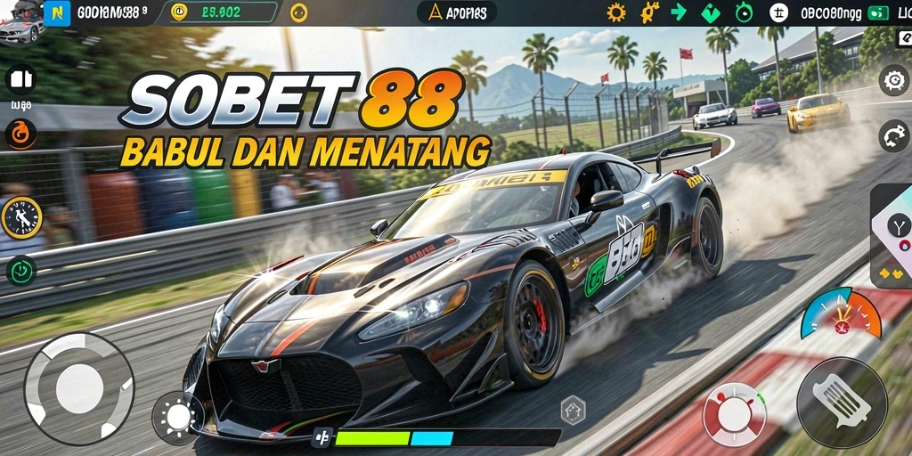 Tampilan gameplay Racing yang mendebarkan di SOBET88.