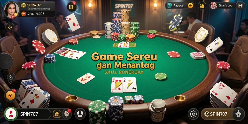 Tampak gameplay seru dalam permainan Poker di SPIN707.