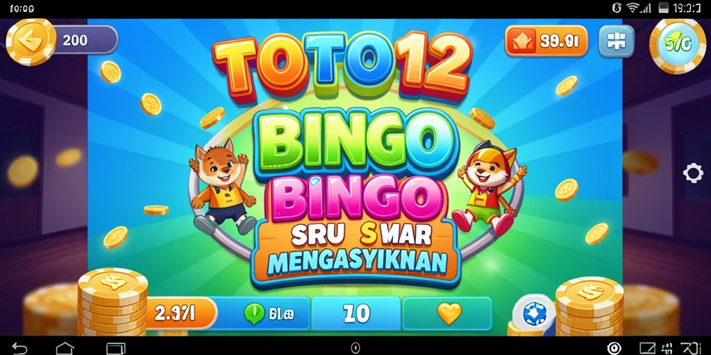 Screenshot gameplay TOTO12 menampilkan suasana seru permainan Bingo.