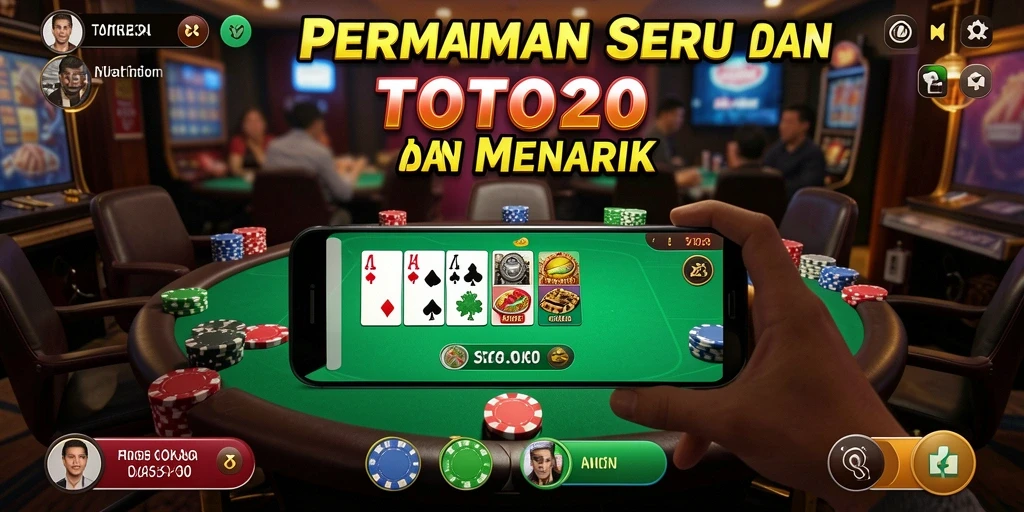 Screenshot TOTO20 menampilkan pemain beraksi dalam permainan Poker.
